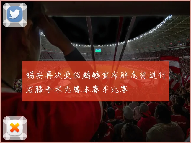 锡安再次受伤鹈鹕宣布胖虎将进行右膝手术无缘本赛季比赛